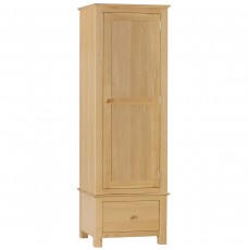 Moreton Oak Single Wardrobe with 1 Drawer